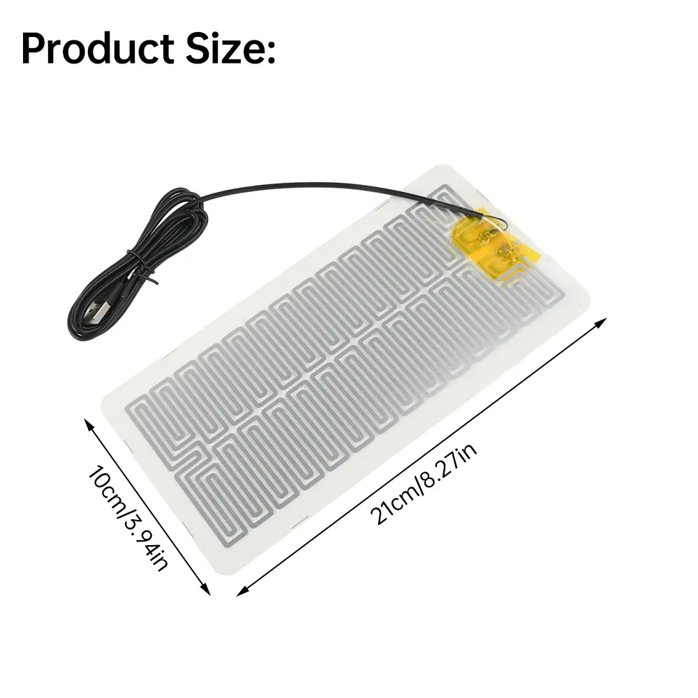 USB 5V Heating Pad Waterproof Electric Heater Metal Heating Pad 10W Low Power Electric Heating Pad For Mouse Pad Winter Warmth