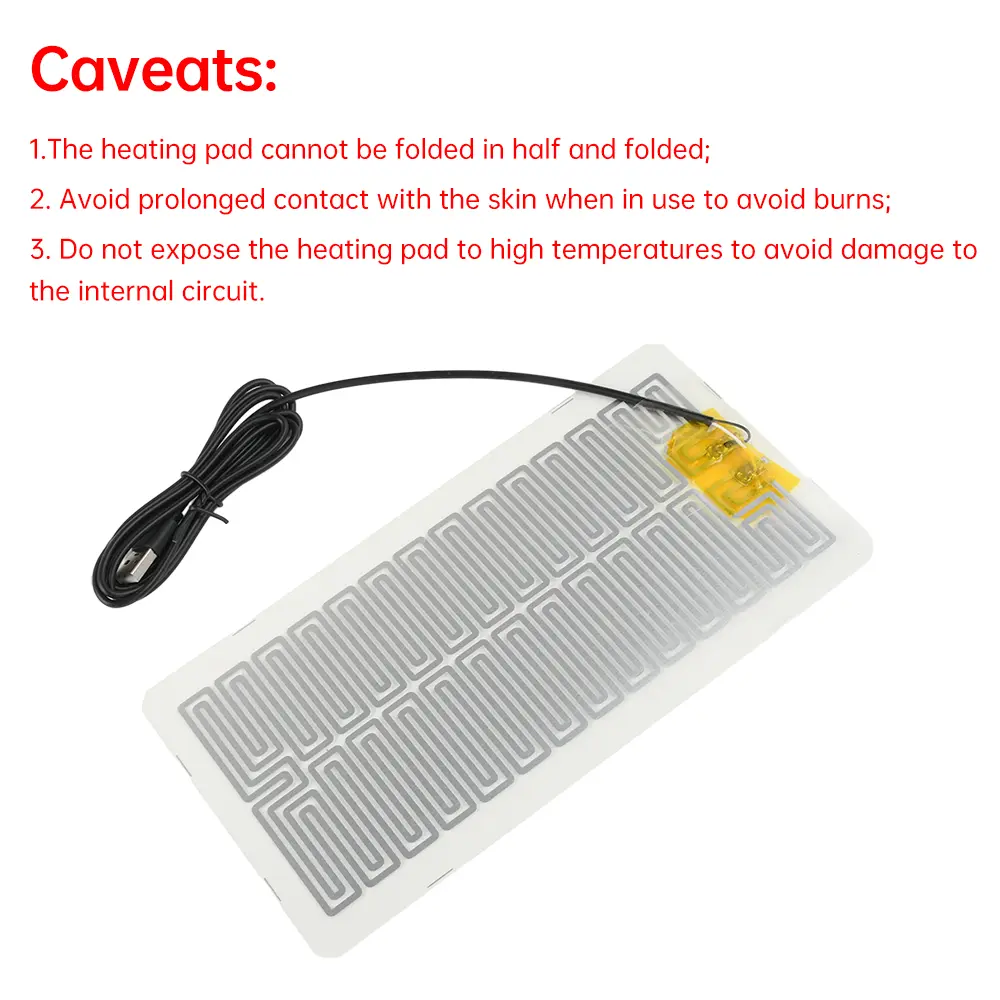 USB 5V Heating Pad Waterproof Electric Heater Metal Heating Pad 10W Low Power Electric Heating Pad For Mouse Pad Winter Warmth