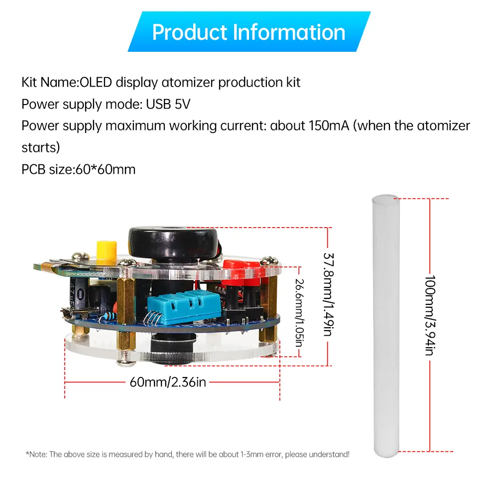 Mist Maker and Driver Kit USB Humidifier Circuit Board Electronic Diy Kit Welding Exercise Parts Atomizing  DIY Welding Parts