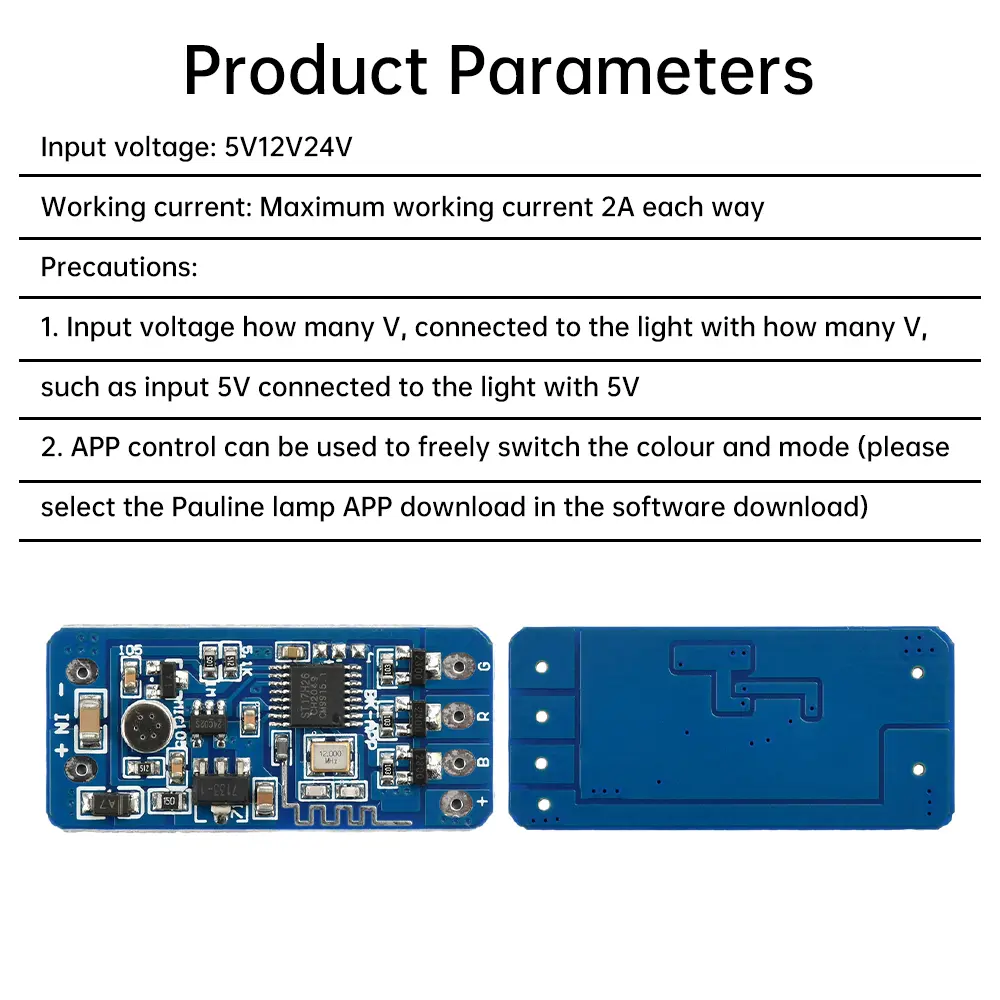 5V 12V 24V RGB Colorful Flashing Module LED Strip Light Controller Color Changing Ambient Lights