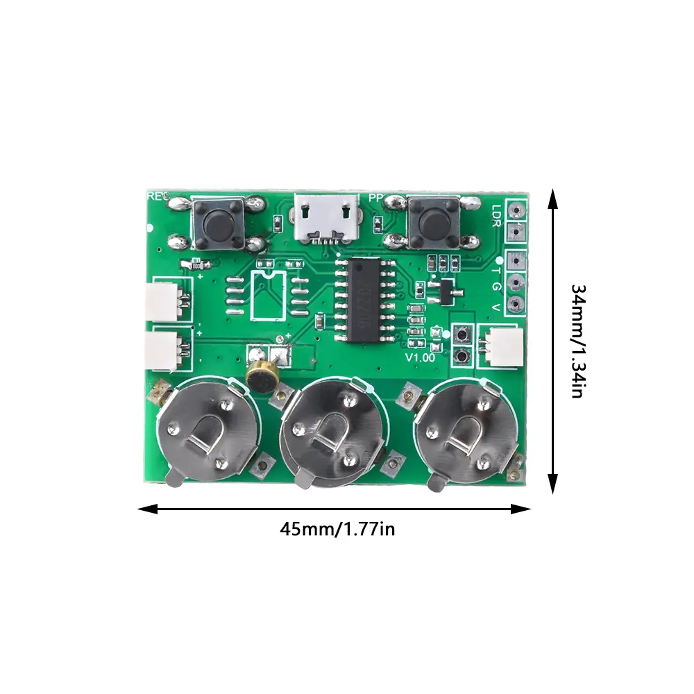 Recording USB Audio Storage Playback Board Music Recordable Card Voice Sound Chip DIY Sound Module MP3 Playback Board
