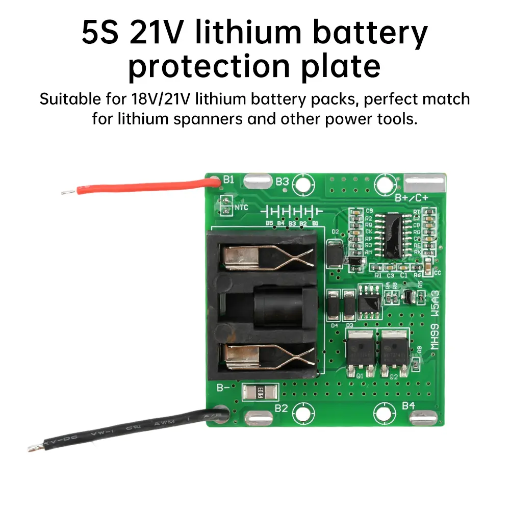 Mini 5S 20A 18V 21V Li-ion Battery Charge Board Temperature Protection Battery Charge Board Overload Protection