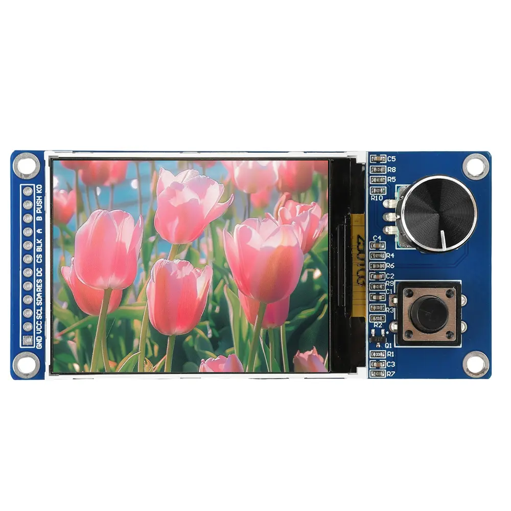 1.8/2.4-inch TFT Display with EC11 Rotary Encoder Combination Module SPI Interface LCD Display
