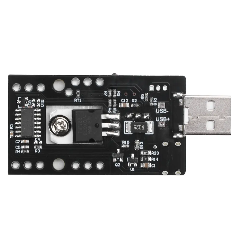 DC 3.7-20V 25W 3A Electronic Load Tester Electronic Load Aging Discharge Module Battery Aging Tester with Cooling Fan USB Type-C
