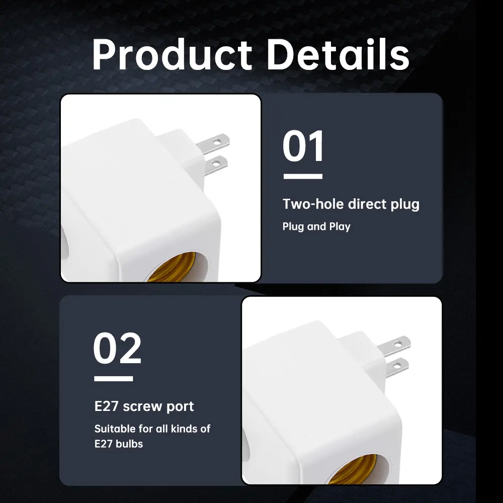 E27 Lamp Socket Human Body Infrared Sensing Smart Light Holder Switch EU/US Plug Warehouse Corridor Switch