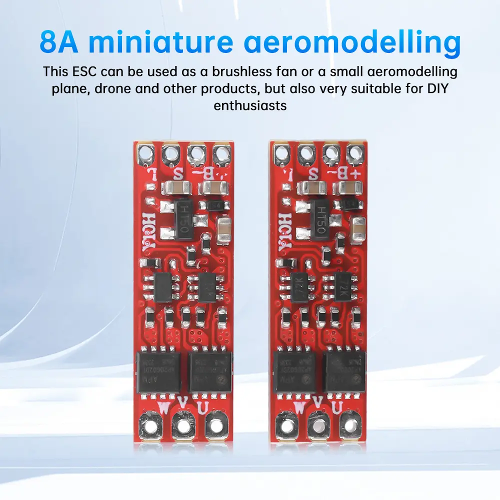 2s-3s DC5V-16V 8A Brushless Motor Speed Regulator For 1104 1106 1306 1407 1503 Motor Suitable For Model Aircraft UAV Diy ESC