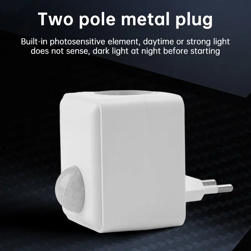 E27 Lamp Socket Human Body Infrared Sensing Smart Light Holder Switch EU/US Plug Warehouse Corridor Switch