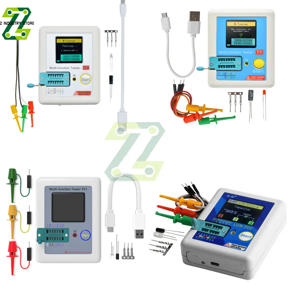 High Precision Transistor Tester TCR-T7 LCR-TC1 LCD Digital Meter Diode Triode Capacitance MOS/PNP/NPN LCR MOSFET TFT
