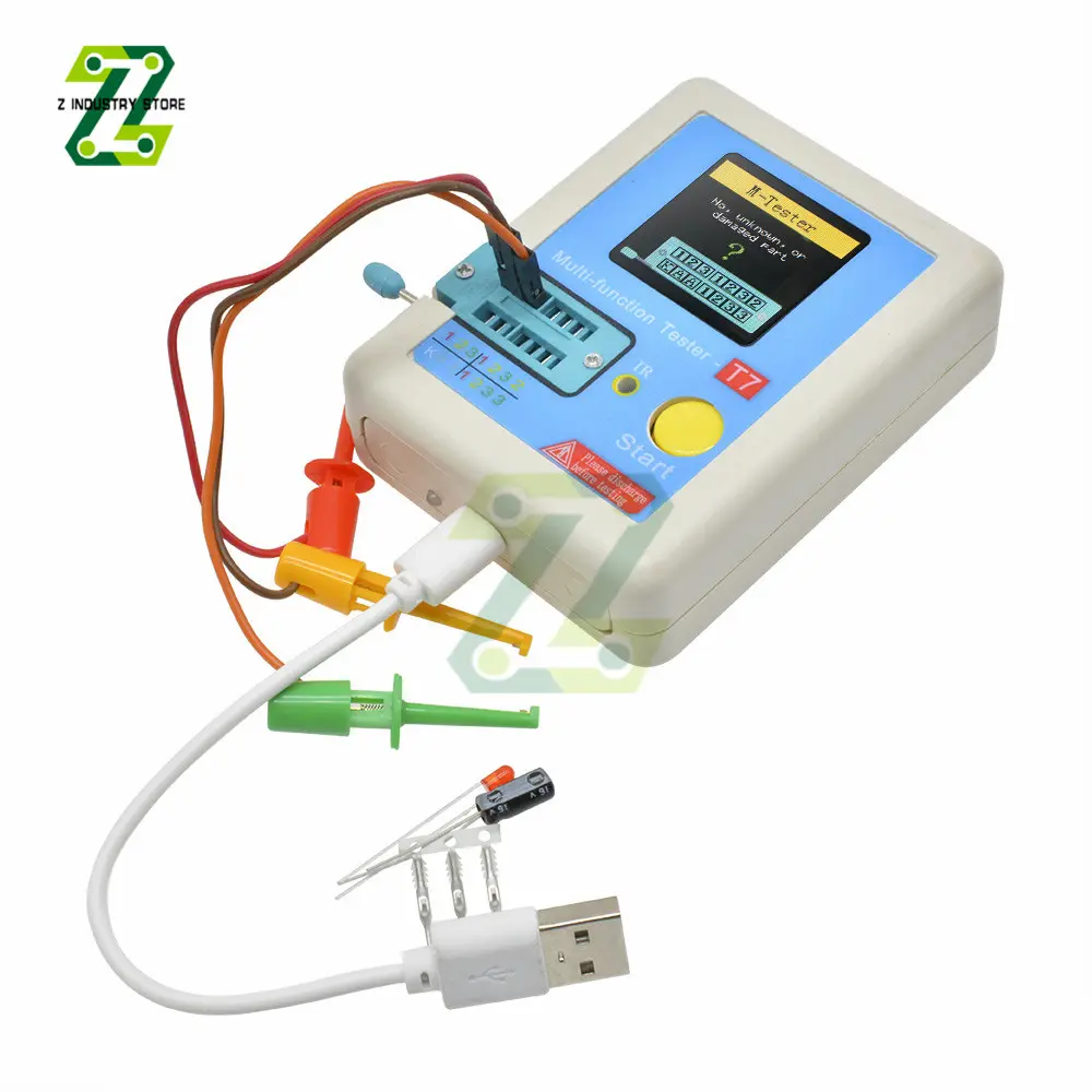 High Precision Transistor Tester TCR-T7 LCR-TC1 LCD Digital Meter Diode Triode Capacitance MOS/PNP/NPN LCR MOSFET TFT