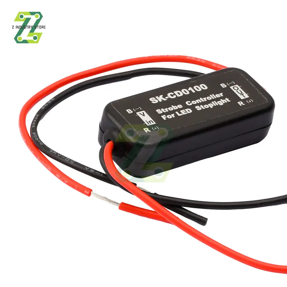 Flash Strobe Controller Flasher Module For Car LED Brake Stop Light Lamp 12-24V with Fast and Slow Flash Warning Function