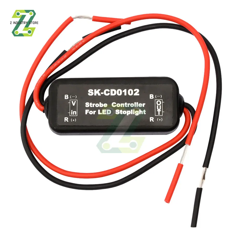 Flash Strobe Controller Flasher Module For Car LED Brake Stop Light Lamp 12-24V with Fast and Slow Flash Warning Function