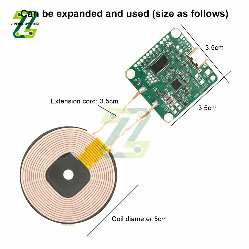 20W Adaptive Wireless Charging Module Fast Charger with Charge Protection Temperature Control DIY Wireless Charger