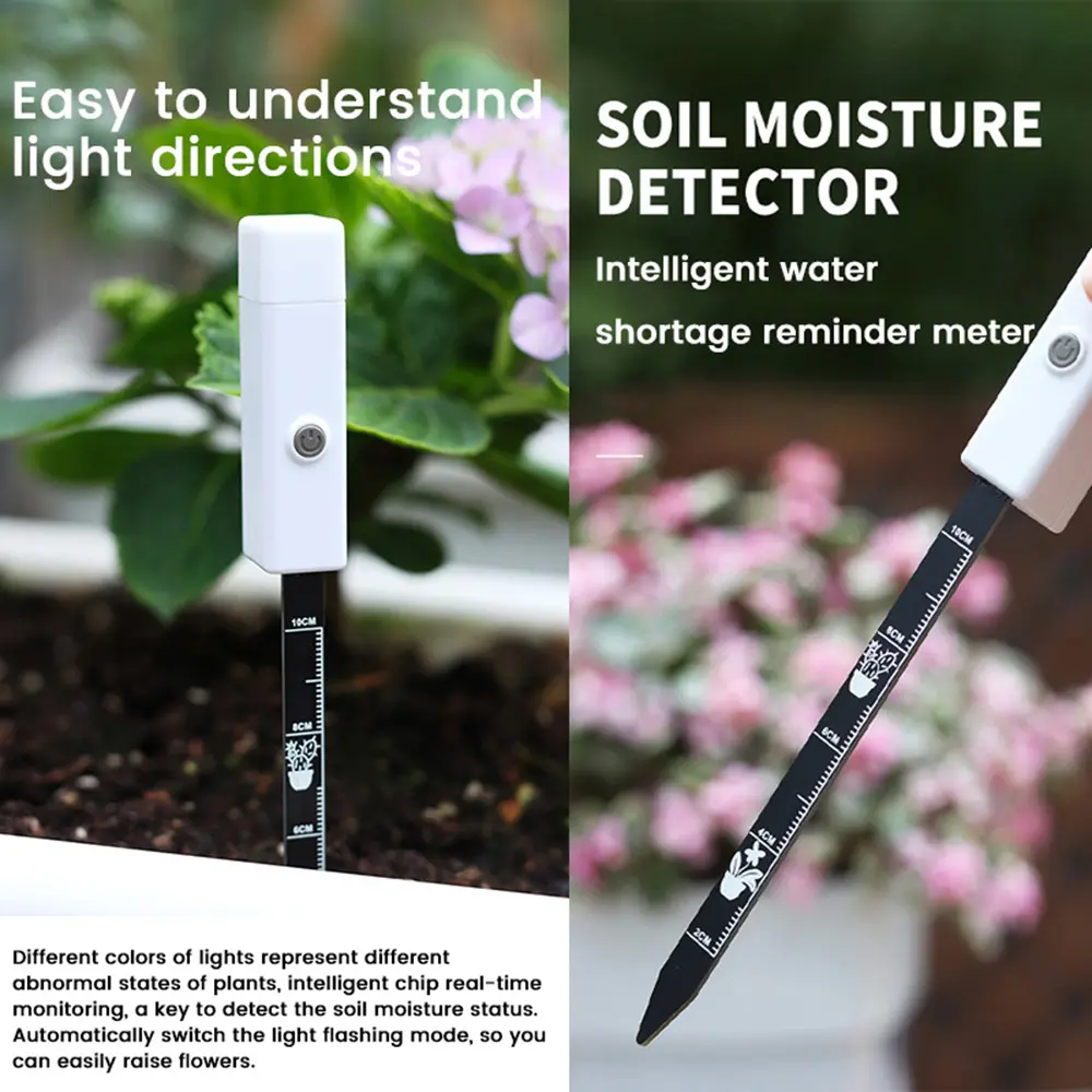 3 Color Indicate Light Soil Moisture Sensor Monitor Plants Flower Soil Hygrometer Plant Detector Garden Care Humidity Meter