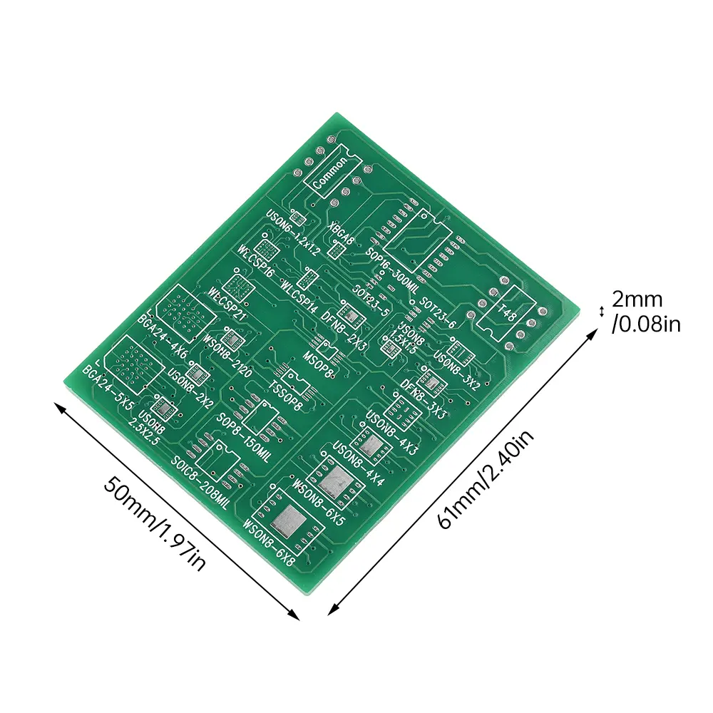 25-in-1 Multi-Function Board SMD to DIP8 Universal Adapter 4-Layer Printed Circuit Board for SOIC8/16 SOP8 DFN8