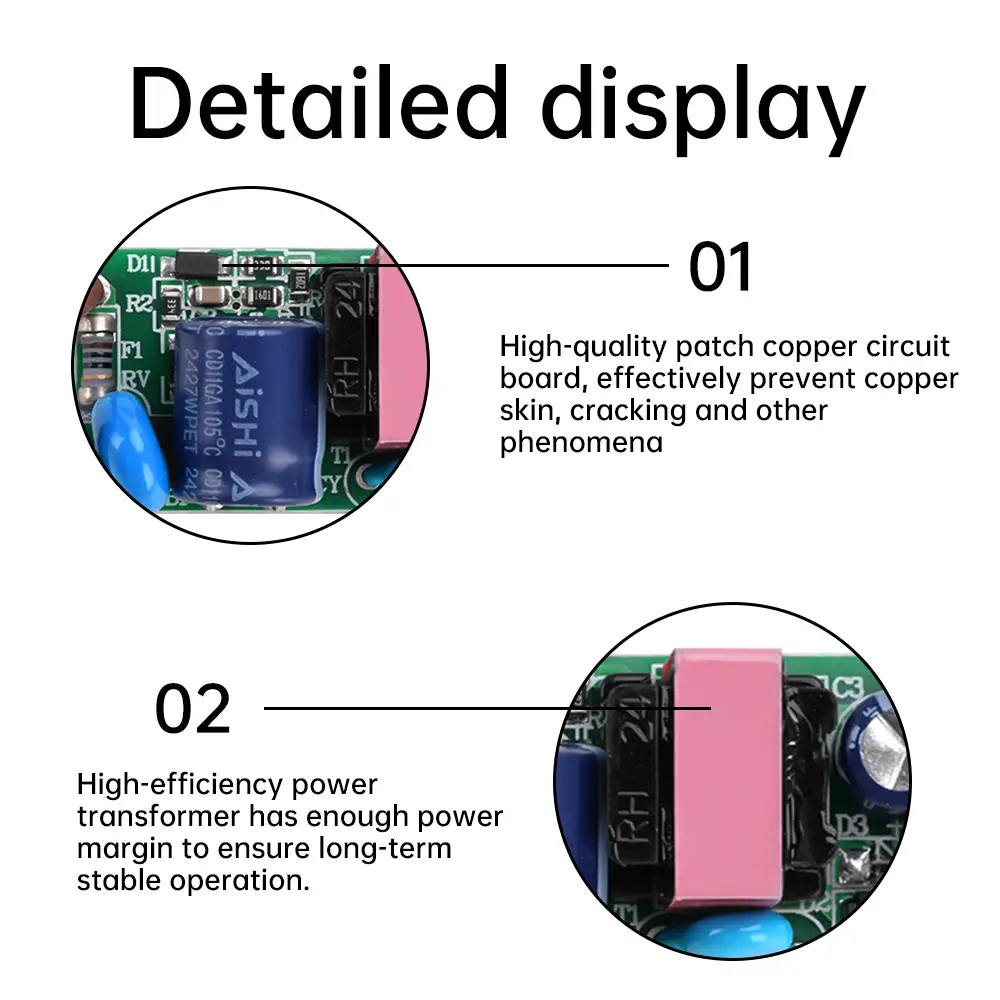 LED Drive Module DC12V 6W Output Constant Voltage LED Strip Driver Power Supply Module AC100-240V To DC12V LED Driver