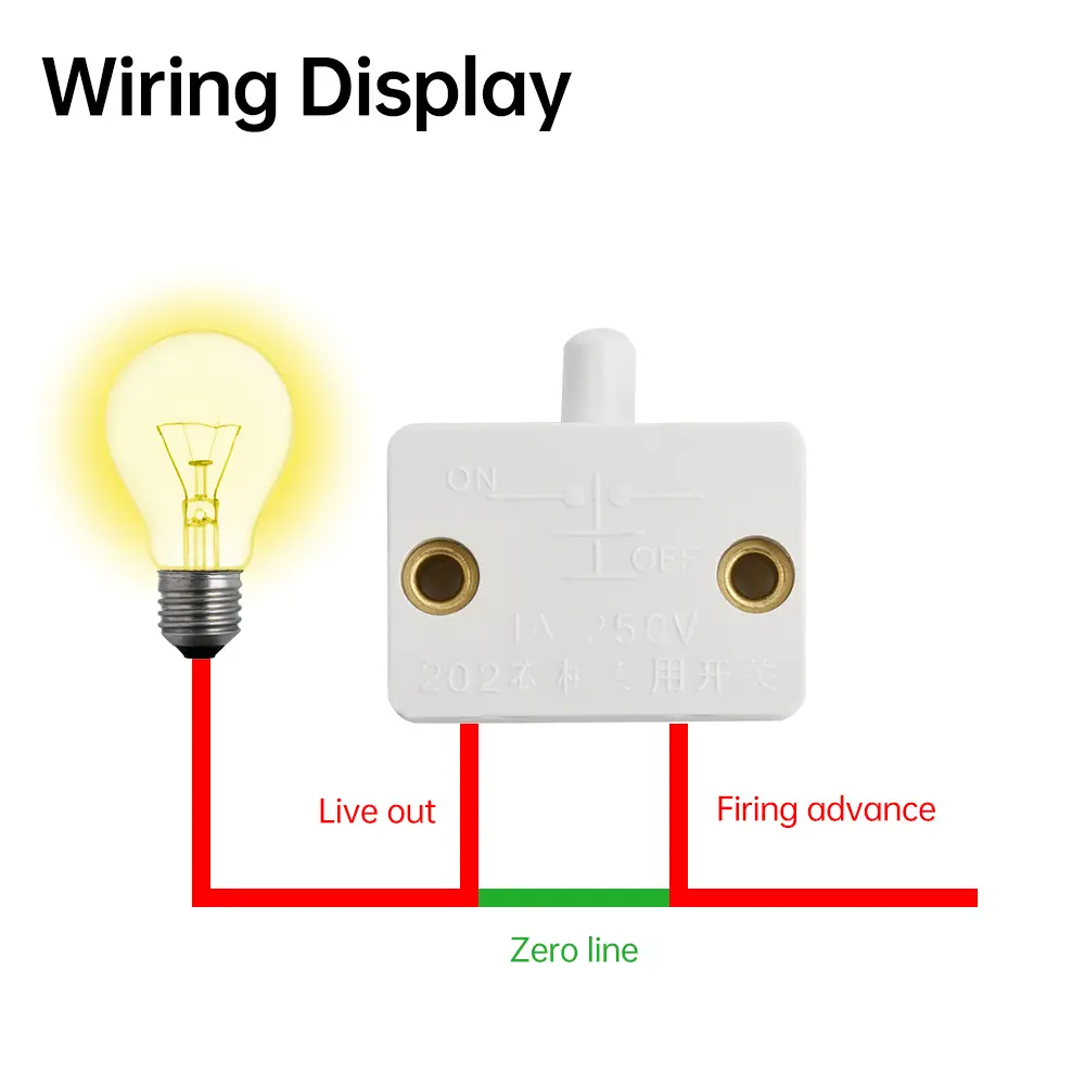 Automatic Reset Switch Closet Cabinet Light Switch Household Wardrobe Door Control Switch Automatic Rebound Switch