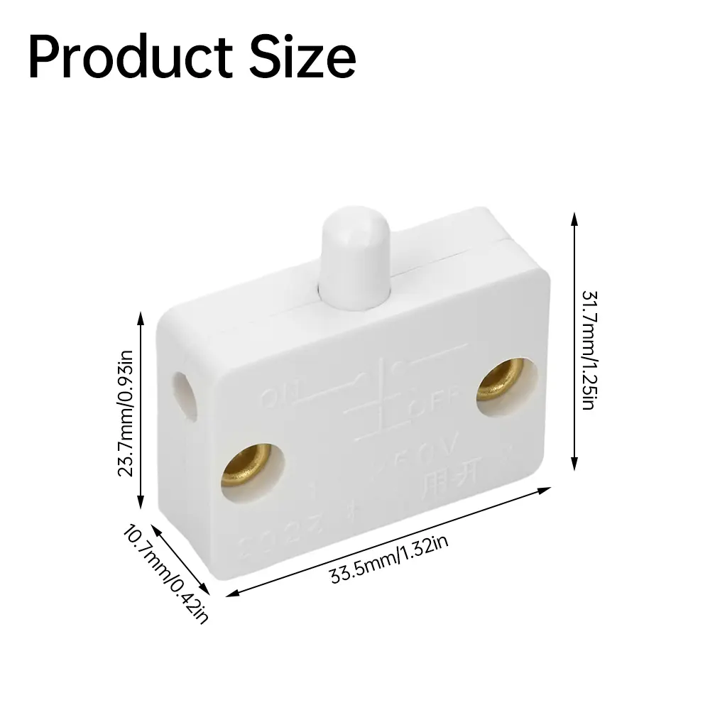 Automatic Reset Switch Closet Cabinet Light Switch Household Wardrobe Door Control Switch Automatic Rebound Switch