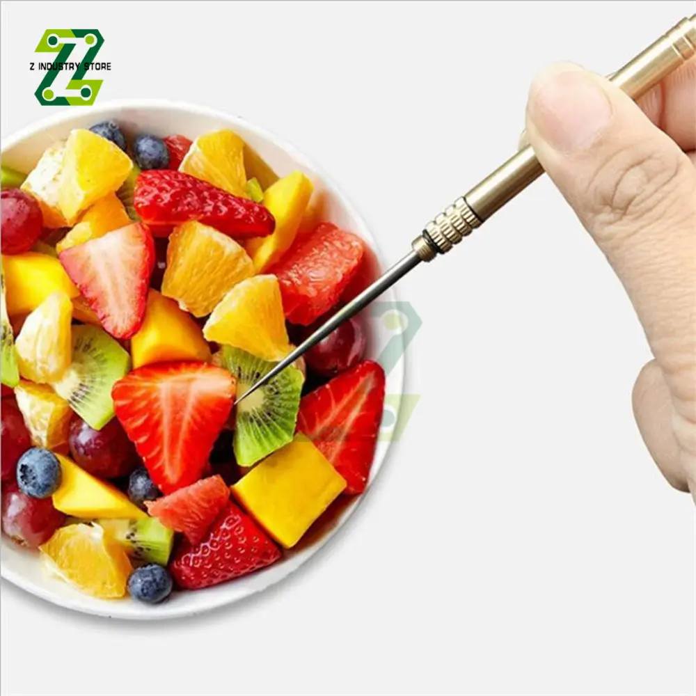 Portable Titanium Toothpicks Metal Pocket Keychain Stainless Steel Reusable Toothpicks For Toothpicks
