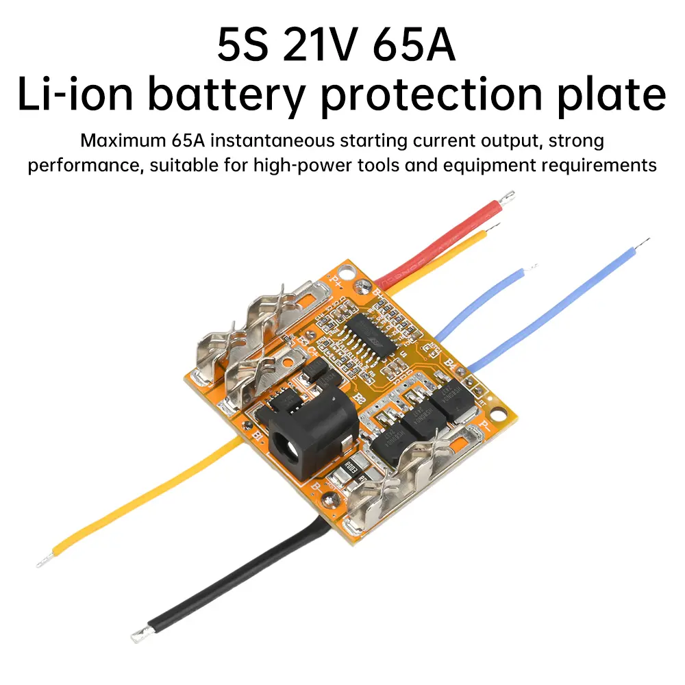 5S 21V 65A Lithium Battery Protection Board Battery Charging Protection Board Li-Ion Lithium Battery Pack BMS Module