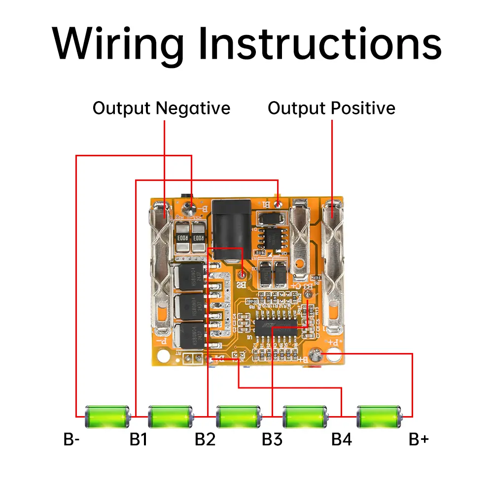 5S 21V 65A Lithium Battery Protection Board Battery Charging Protection Board Li-Ion Lithium Battery Pack BMS Module