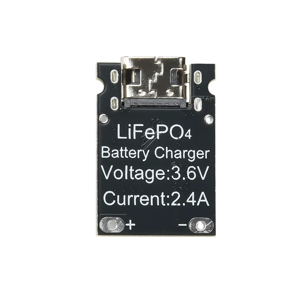 1S 3.2V/3.6V 2.4A Lithium Iron Phosphate Battery Dedicated Charging Module High Current Charging Board Type C DC 4.5-5.5V