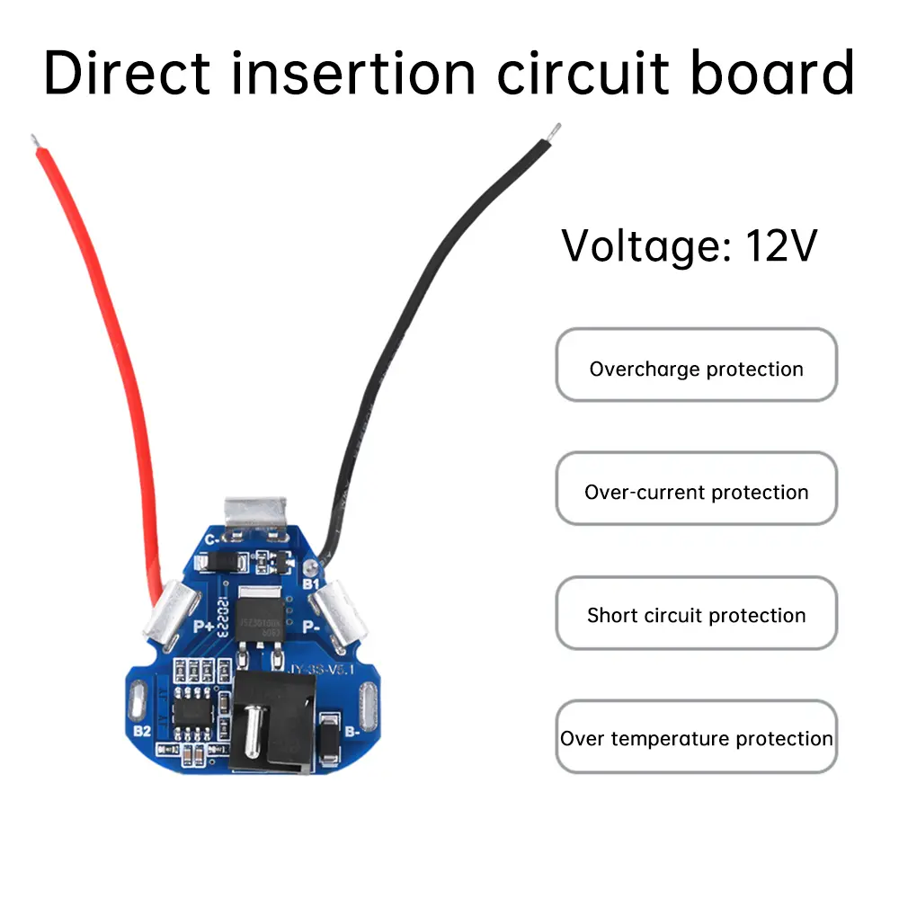 3S 12V Electric Drill Battery Pack Diy Box Li-ion Battery Protection Circuit Board Overcurrent Short Circuit Protection