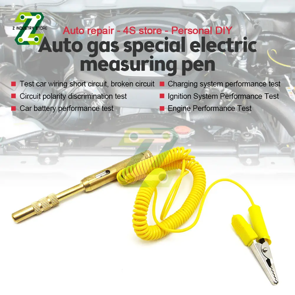 DC 6V 12V 24V Copper Auto Car Light Circuit Tester Lamp Voltage Test Pen Detector Probe Light System Test Electricity Inspection