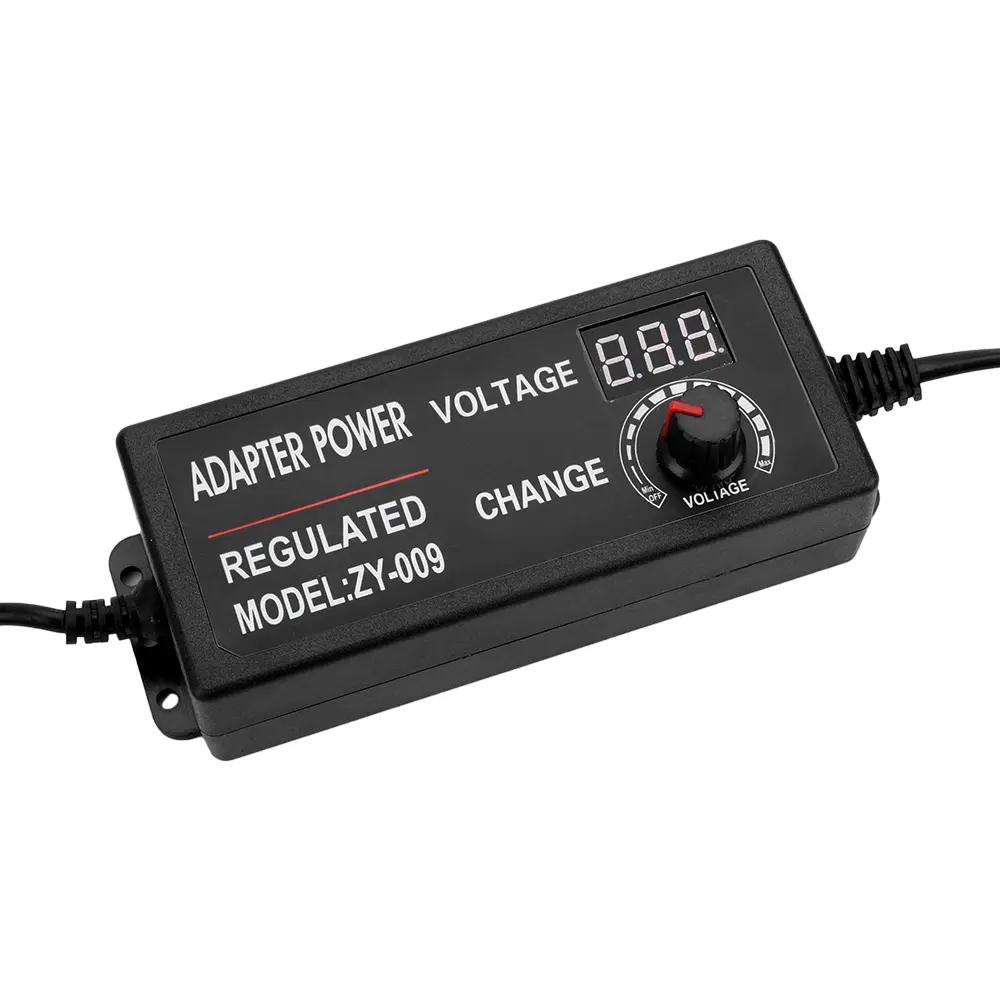 AC100-240V To DC3-24V/DC3-12V Adjustable Voltage Power Adapter High Power With Display Universal Power Supply EU Plug