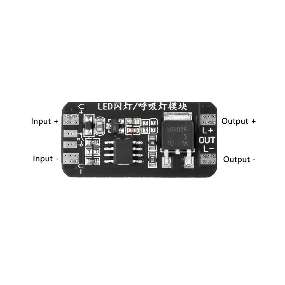 6A 72W DC3-24V Breathing Light Module Holiday Ambient Light Control Board Fast/slow Flashing Jog Mode Self-lock Mode