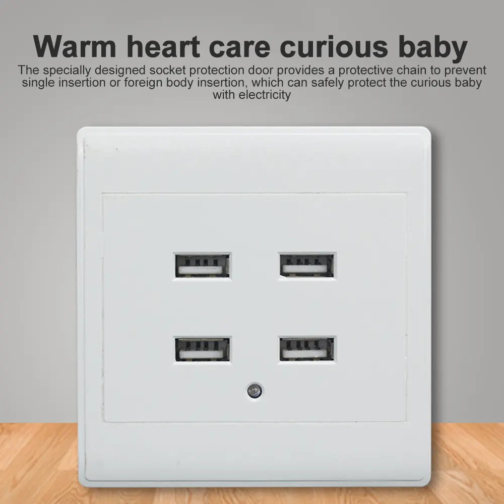 2/4 Ports USB Socket Wall Mounting Charge Base Power Adapter Plug 36V/220V to 5V Wall mounted Charge Socket