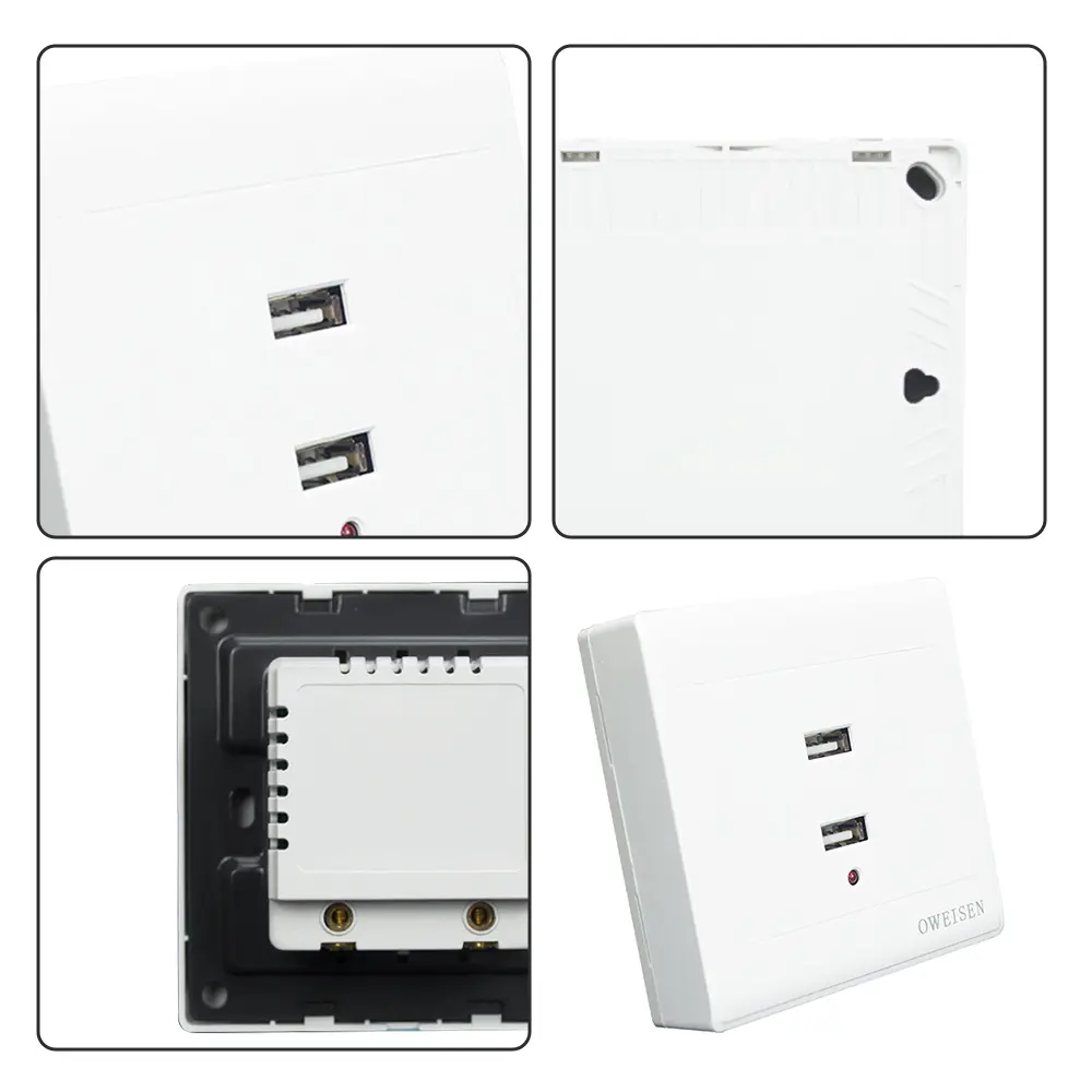 2/4 Ports USB Socket Wall Mounting Charge Base Power Adapter Plug 36V/220V to 5V Wall mounted Charge Socket