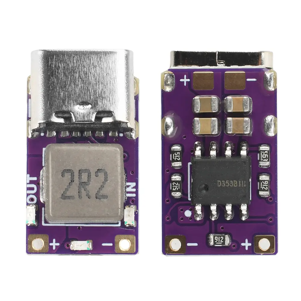 DC 5V 2.4A Lithium Battery Fast Charger Charge/Discharge Protection Board Battery Capacity Indicator Light Type C Interface