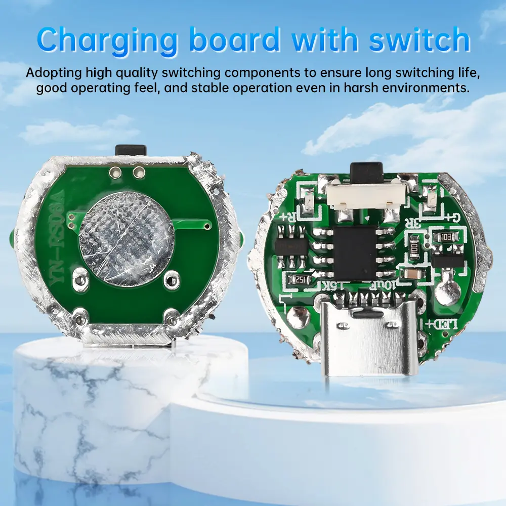 3.2-4.2V Flashlight Driver Board For 6-10W Lamp Beads Flashlight Diy Accessories Type-C Interface LED Chips with Switch