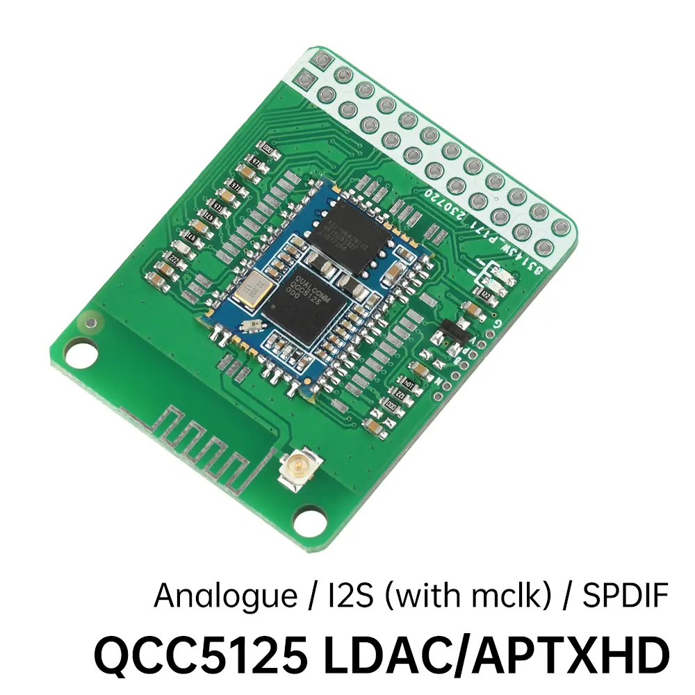 DC 3.6-5.5V Stereo Audio Module LADC Lossless QCC5125 Bluetooth 5.1 High Pass APTX/APTXLL/APTXHD Decoding SPDIF Analog I2S