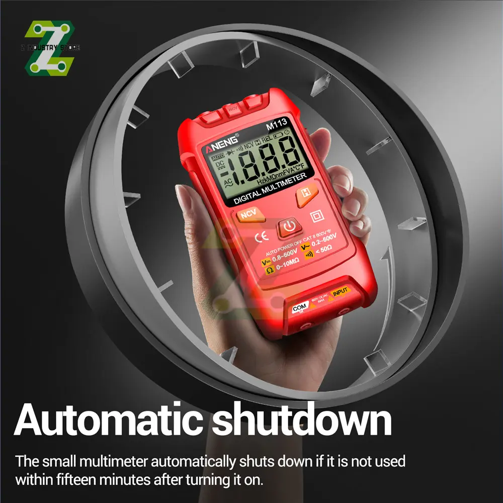 ANENG M113 1999 Counts Mini Multimeter Digital Inteligent AC/DC Voltage Meter Ohm NCV Electricity Tools Measuring Instruments