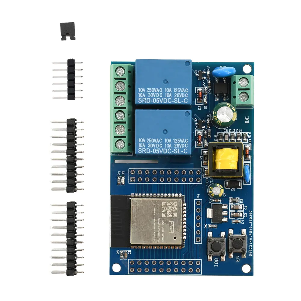 AC220V Power Supply ESP32 Wifi Bluetooth 2 Channel Relay Module ESP32 Secondary Development Board