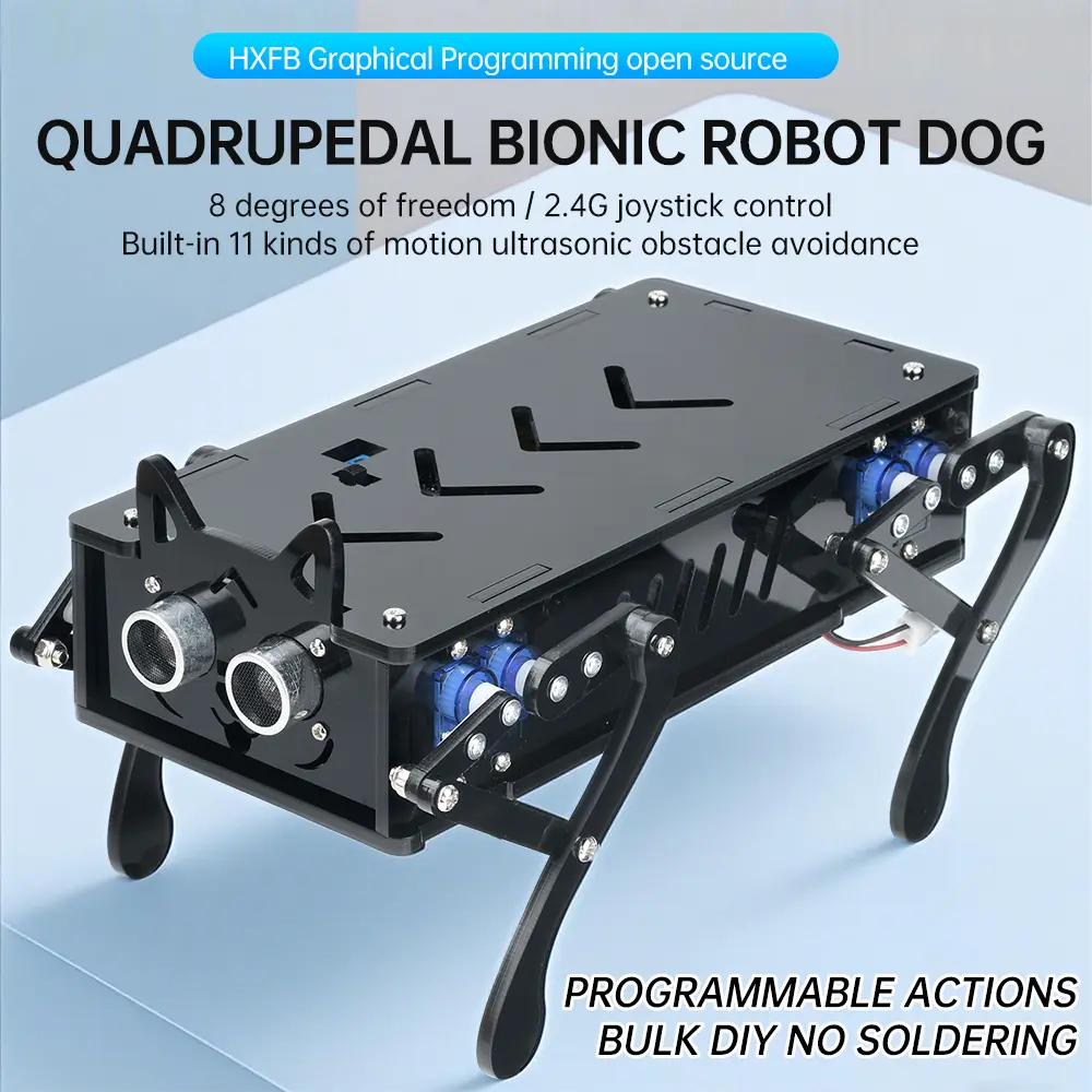 Bionic Mechanical Dog Bionic Intelligent Programming Development Robot Remote Control Robot Dog Electronic Pet DIY Kit