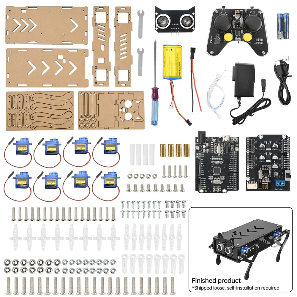 Bionic Mechanical Dog Bionic Intelligent Programming Development Robot Remote Control Robot Dog Electronic Pet DIY Kit