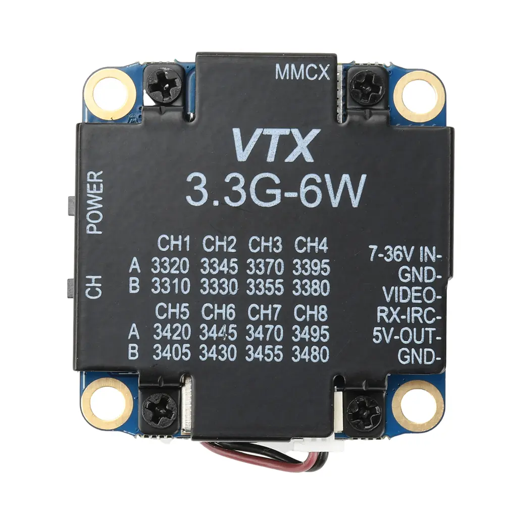 3.3GHz 4W FPV Video Transmitter Analog Mapping Module Wireless Audio/Video Transmitter and Receiver 16CH