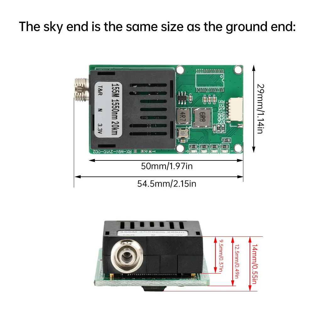 TTL Optical Transceiver Module For-Drone FC RX/TX/AV/VCC/GND Interface TTL to Fiber Optical Module Terminal Equipment for Drone
