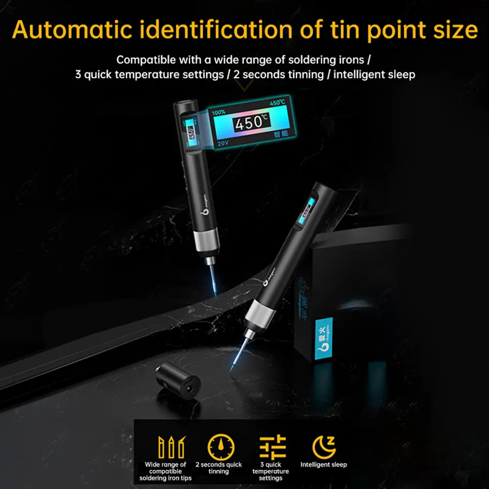 Type C Interface Intelligent Constant Temperature Soldering Iron Adjustable Digital Display Automatic Sleep Welding Repair Tool