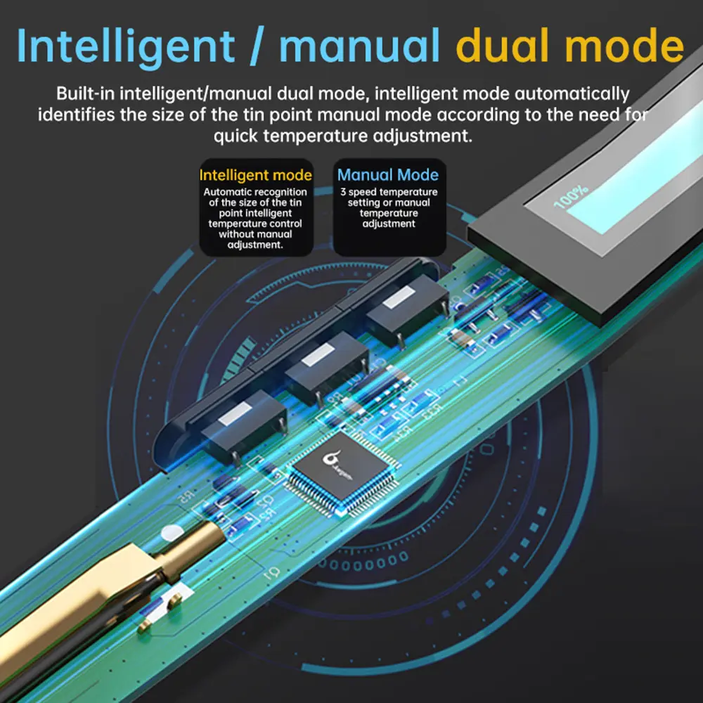 Type C Interface Intelligent Constant Temperature Soldering Iron Adjustable Digital Display Automatic Sleep Welding Repair Tool