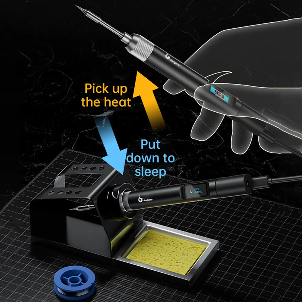 Type C Interface Intelligent Constant Temperature Soldering Iron Adjustable Digital Display Automatic Sleep Welding Repair Tool