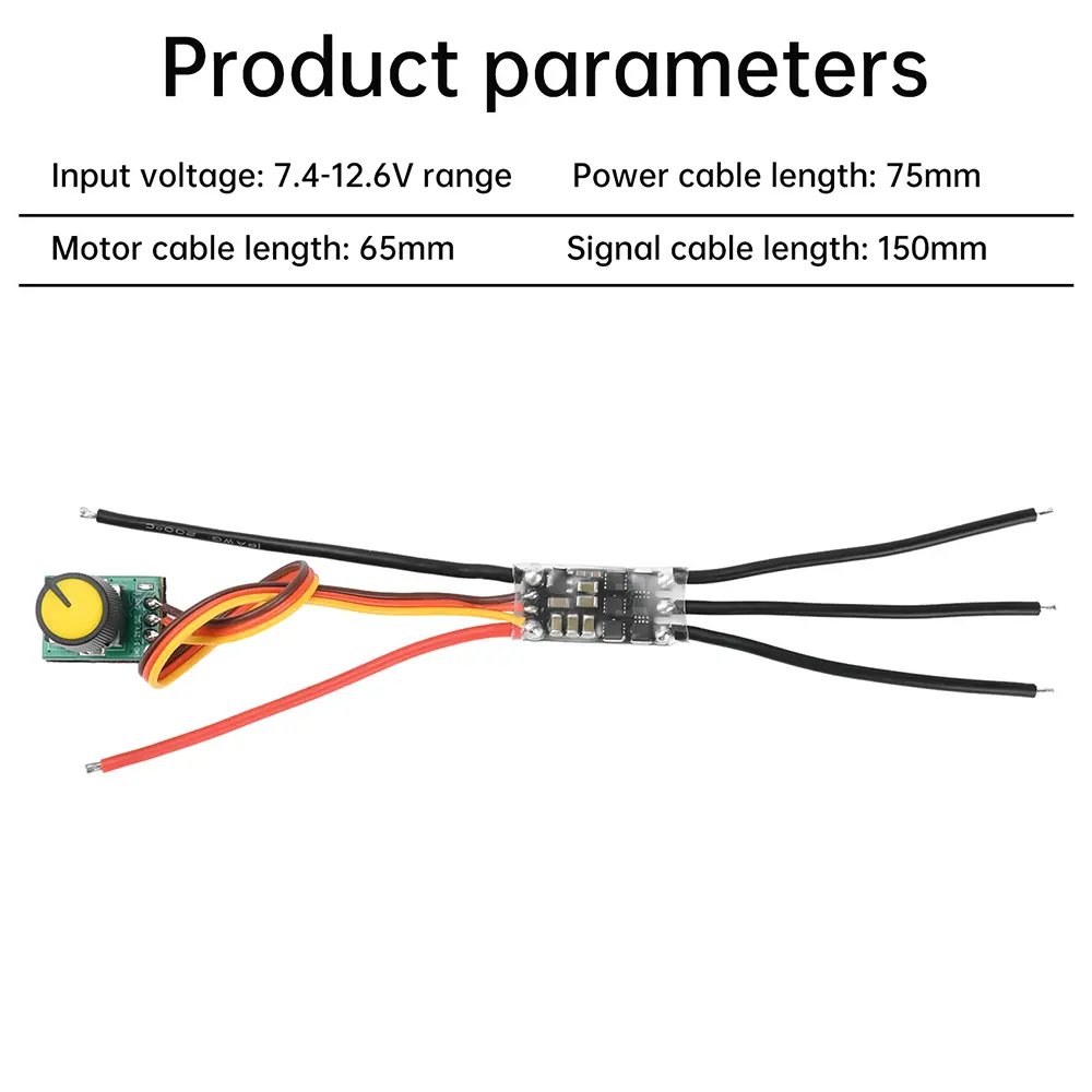 DC 7-26V Three-phase Brushless Motor Driver DC Motor Drive Board Speed Controller Regulator with Potentiometer for LiPo 2-6S