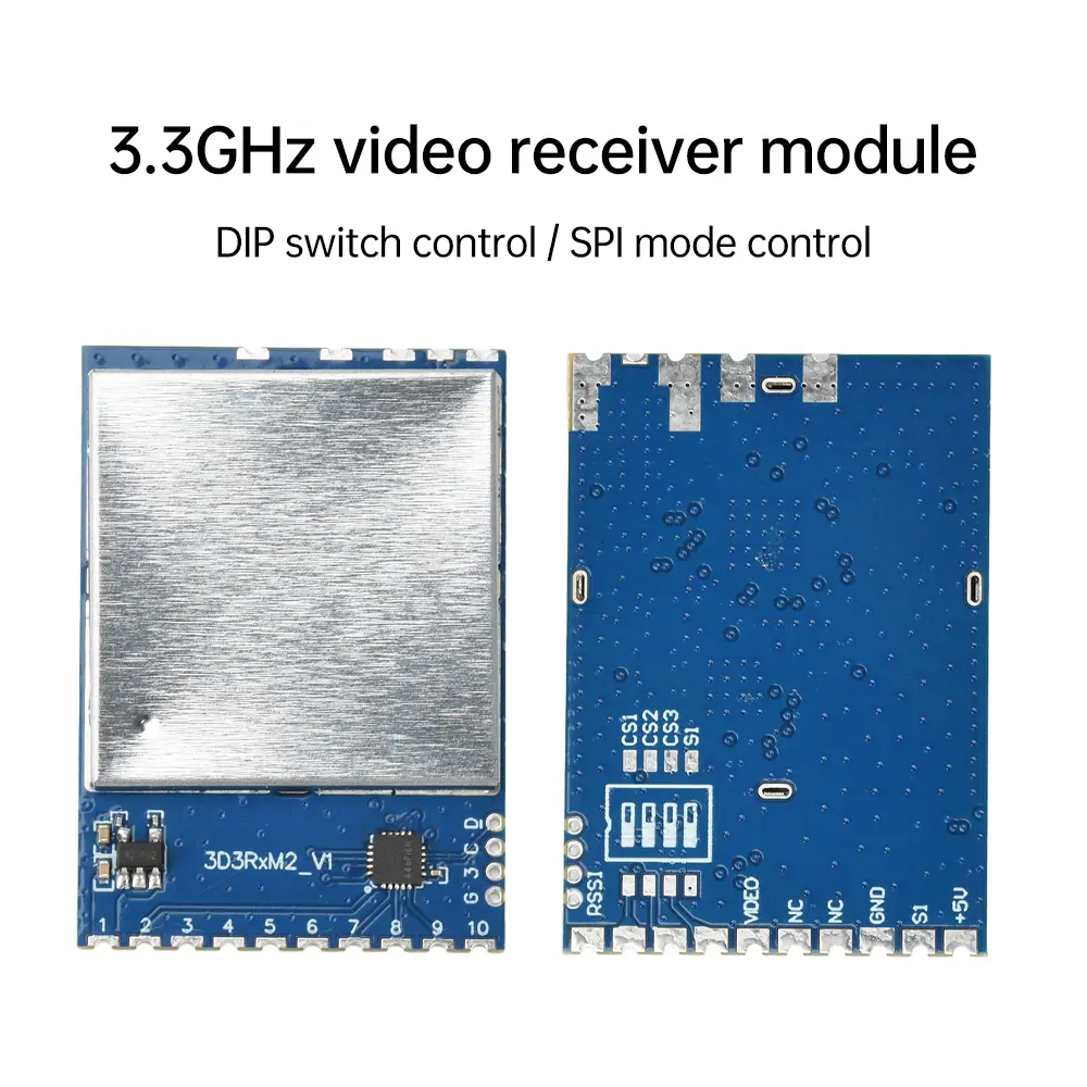 3D3RxM2 3.3G RF Video Receiver Module FPV VRX Module 16-CH FPV Analog Wireless Mapping Receiver Wireless Module Analog Wireless