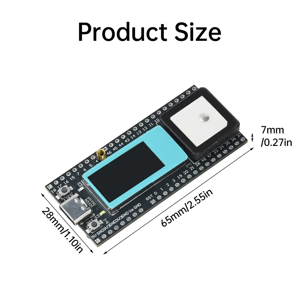 LoRa Wireless Tracker ESP32-S3FN8+SX1262+UC6580 Support WiFi/Bluetooth/LoRa/Gnss/Tracking and Positioning GPS On-board Display