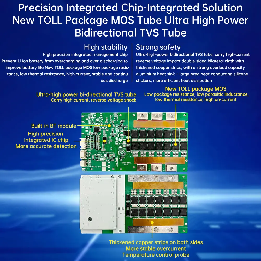 Lithium Battery Protection Board Bluetooth Board Smart Bluetooth BMS APP Adjustable Parameter Balance Protection Board