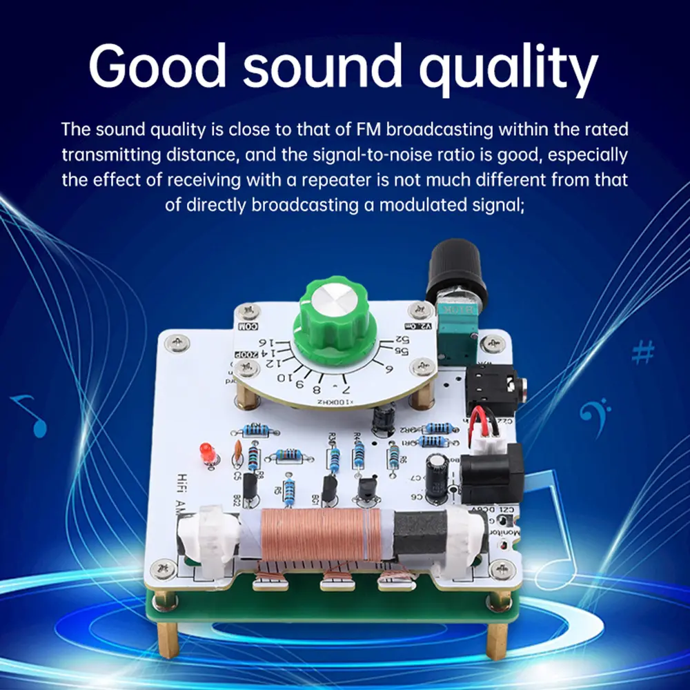 525~1605kHz MW AM AM Radio Transmitter DIY Circuit Board Amplitude Modulation Radio Transmitter Ore radio Mother Board 6V