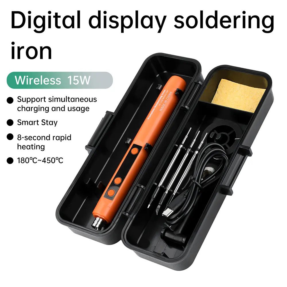 USB Intelligent Temperature Adjustable Soldering Iron Type C Interface Wireless Temperature Adjustable Small Mini Soldering Iron