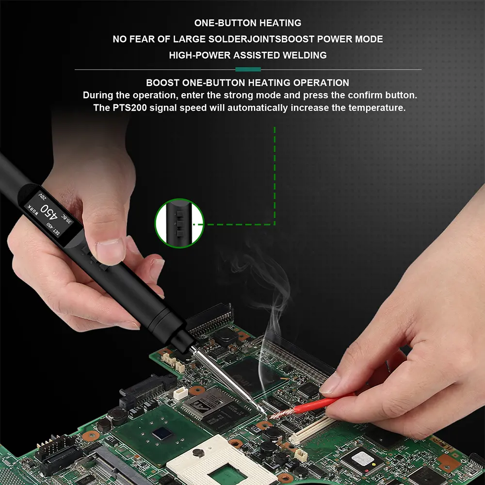 PTS200 100W Electric Soldering Iron 100-450℃ Quick Heat Constant Temperature Soldering Iron Electronic Component Repair Tool